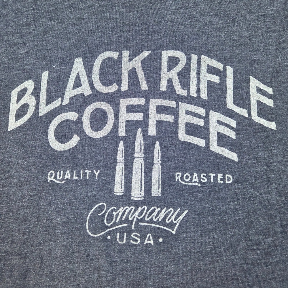 Black Rifle Coffee Company Graphic T Shirt Mens L Coffee Or Die Logo Navy Blue